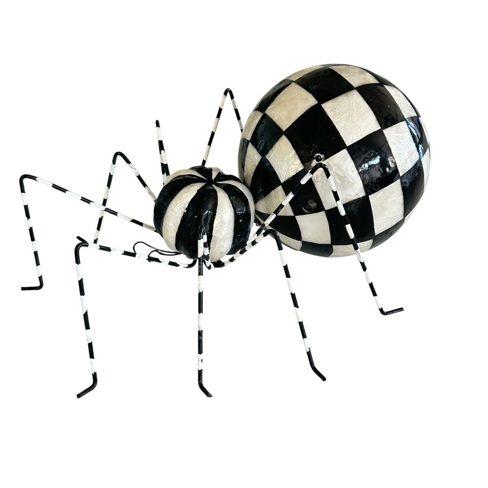 Mackenzie Childs Courtly Check Capiz Spider